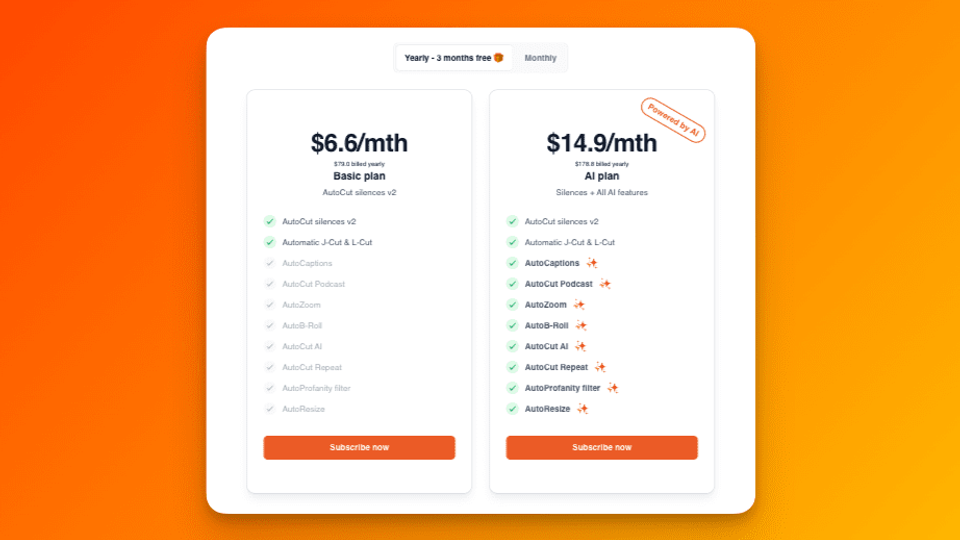 AutoCut Prices