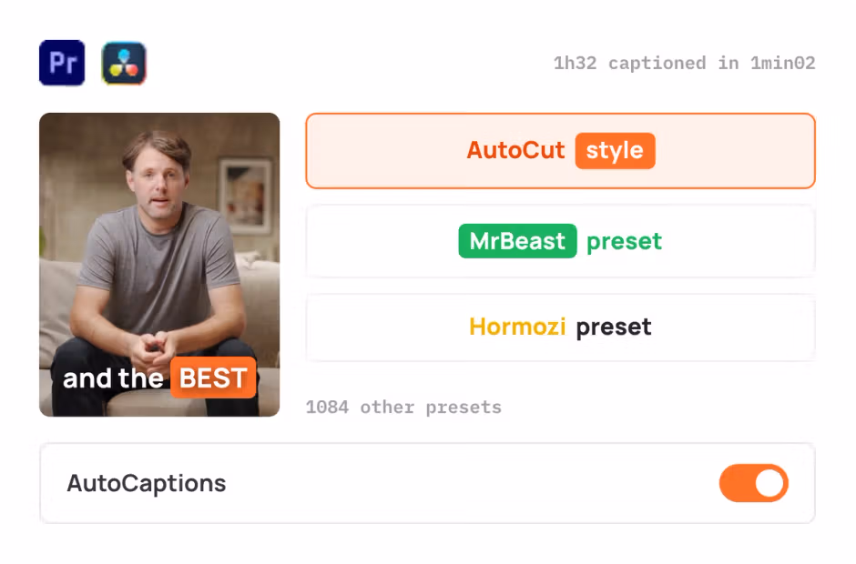AutoCaptions feature illustration