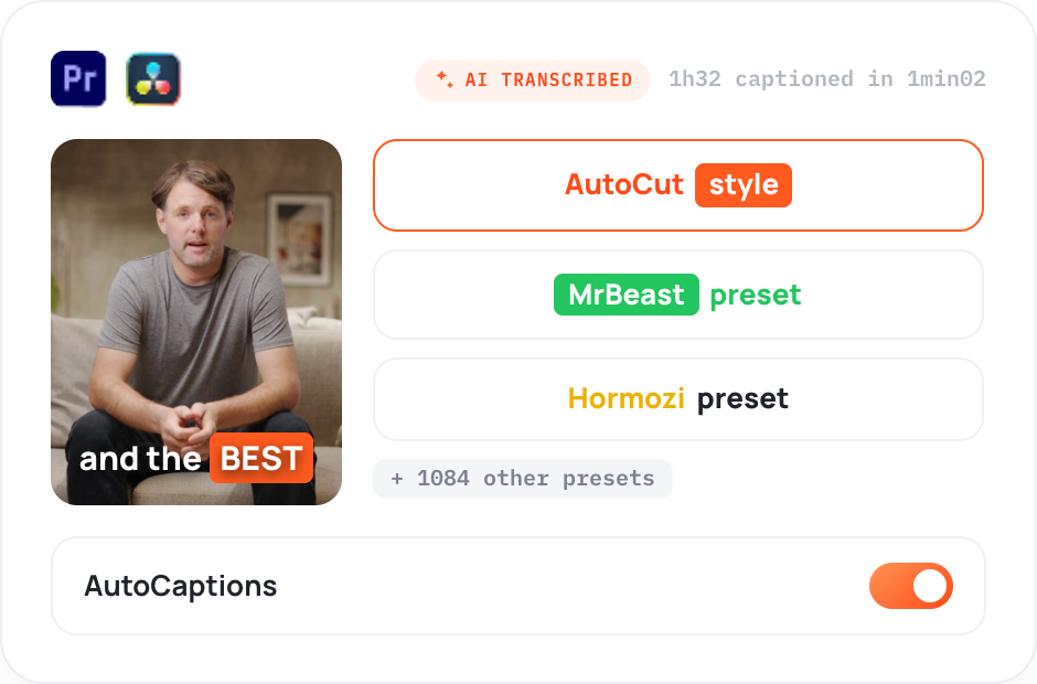 AutoCaptions feature illustration